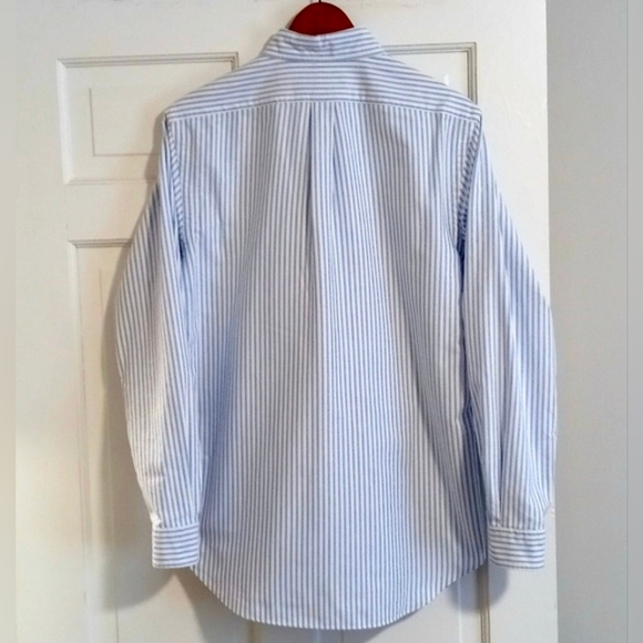 🐎Ralph Lauren🐎 - Men's Blue/White Stripe L/S Oxford Button Down - Picture 3 of 15